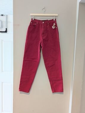 Route 66 Vintage NWT Red 90's Mom Rigid Denim Jeans Size 5/6 Tapered